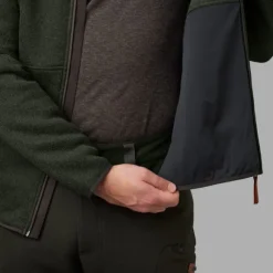 Härkila Metso Full Zip vetoketjullinen villapaita, tummanvihreä