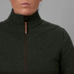 Härkila Metso Full Zip Women naisten villapaita, tummanvihreä