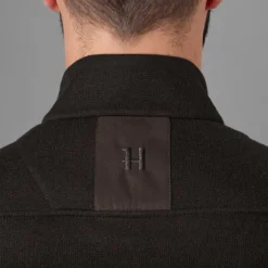 Härkila Metso Half Zip vetoketjullinen villapaita, tummanruskea