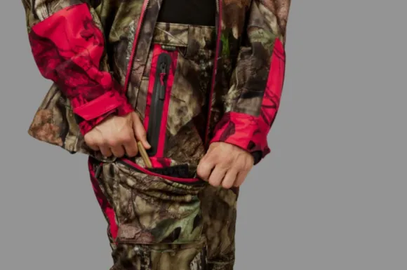 Härkila Moose Hunter 2.0 GTX -metsästyshousut, MossyOak Break-Up Country/Red Blaze