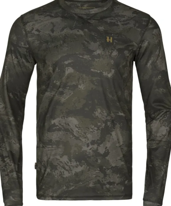 Härkila NOCTYX Camo L/S T-Shirt pitkähihainen paita, AXIS MSP®Black