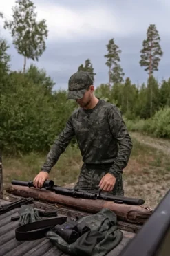 Härkila NOCTYX Camo L/S T-Shirt pitkähihainen paita, AXIS MSP®Black