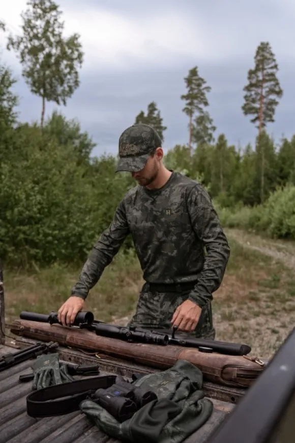 Härkila NOCTYX Camo L/S T-Shirt pitkähihainen paita, AXIS MSP®Black