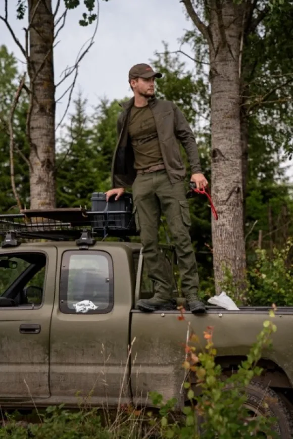 Härkila Olaf Fleece Jacket Shadow Brown/Forest Night