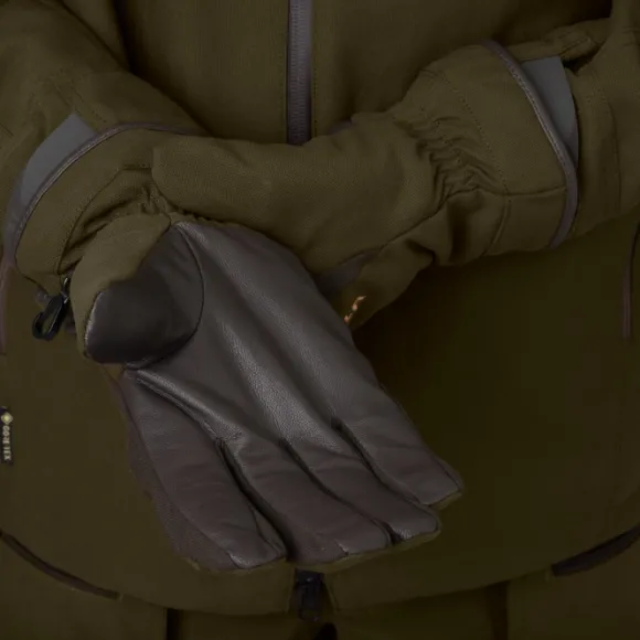 Härkila Pro Hunter GTX metsästyskäsineet nahalla, vihreä/ruskea