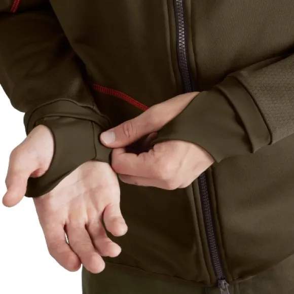 Härkila Scandinavian Fleece Jacket fleecetakki, vihreä/ruskea/oranssi