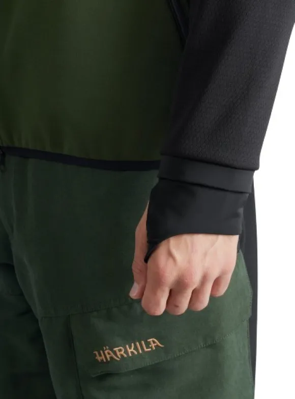 Härkila Scandinavian Fleece Jacket fleecetakki, vihreä/musta