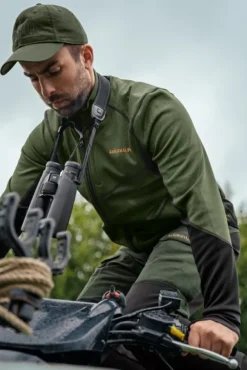 Härkila Scandinavian Fleece Jacket fleecetakki, vihreä/musta