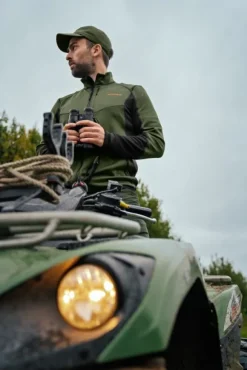 Härkila Scandinavian Fleece Jacket fleecetakki, vihreä/musta