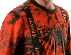 Härkila Wildboar Pro L/S T-Shirt AXIS MSP® Orange Blaze/Shadow Brown