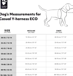 Hurtta Casual Y-Harness ECO valjaat, 30 - 55 cm, punainen