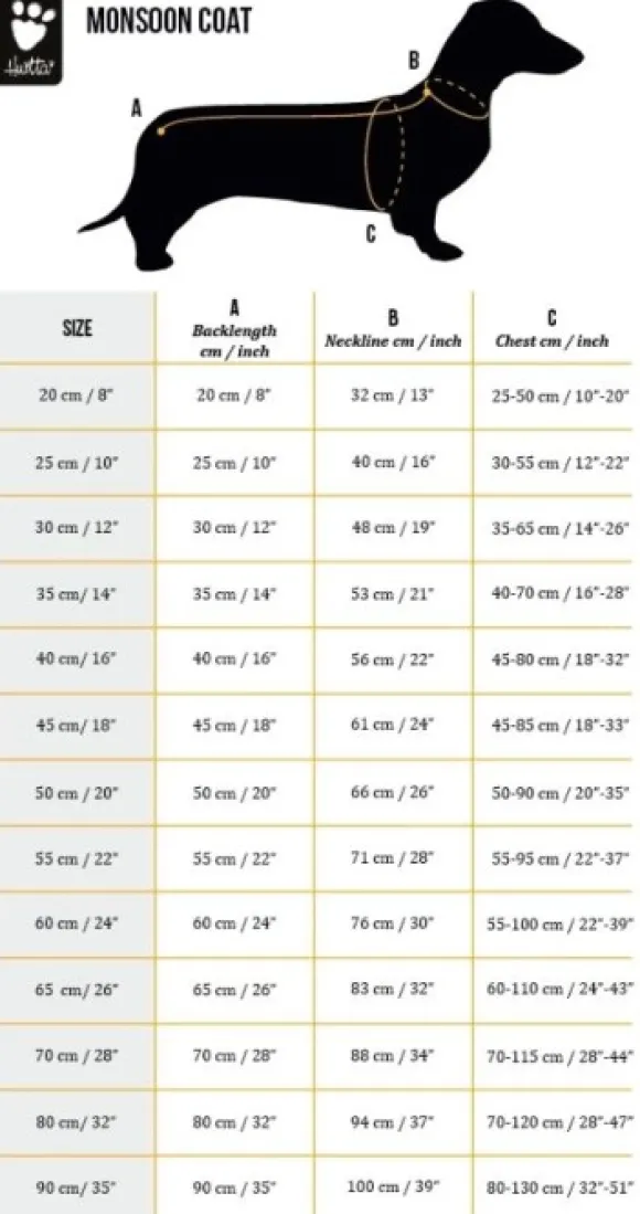 Hurtta Monsoon Coat koiran sadetakki, 40 cm, Blackberry