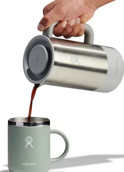 Hydroflask French Coffee Press kahvipuristin, 946 ml, harmaa