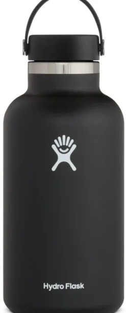 HydroFlask Insulated Wide Mouth Flex juomapullo, 1900ml, musta