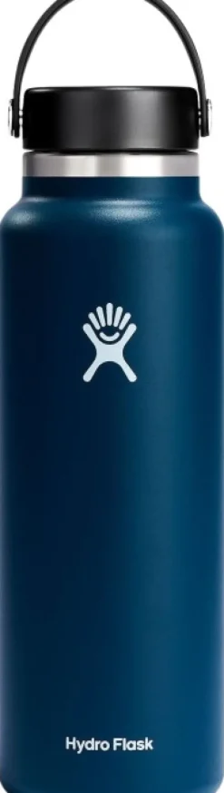 HydroFlask Insulated Wide Mouth Flex juomapullo, 1180 ml, tummansininen