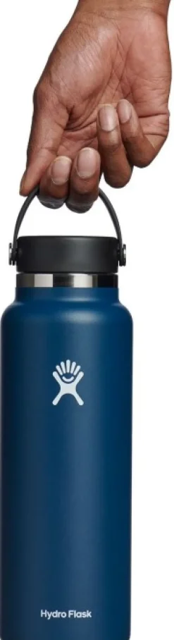 HydroFlask Insulated Wide Mouth Flex juomapullo, 1180 ml, tummansininen
