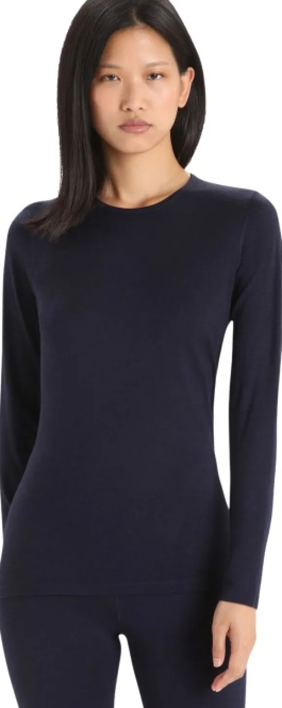 Icebreaker 200 Oasis LS Crewe naisten kerrastopaita, Midnight Navy