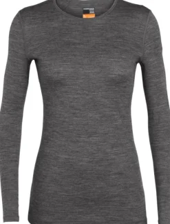 Icebreaker 200 Oasis LS Crewe naisten kerrastopaita, harmaa
