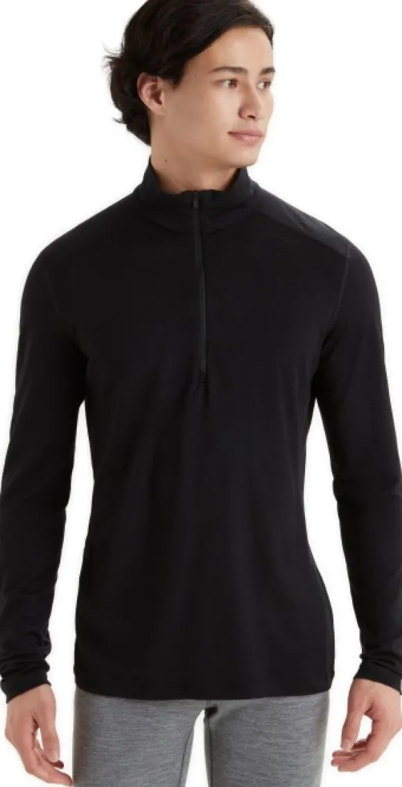 Icebreaker 200 Oasis LS Half Zip kerrastopaita, Black
