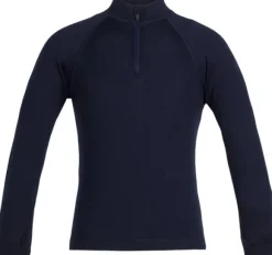 Icebreaker Kids 260 Tech LS Half Zip merinoaluspaita, tummansininen