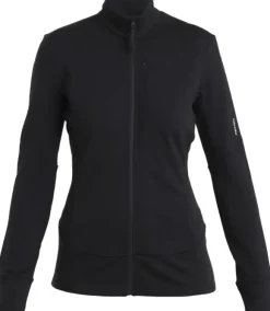 Icebreaker Mer 260 Quantum IV LS Zip naisten välikerros, Black
