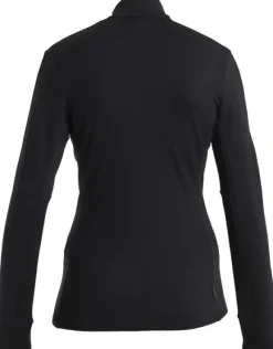 Icebreaker Mer 260 Quantum IV LS Zip naisten välikerros, Black