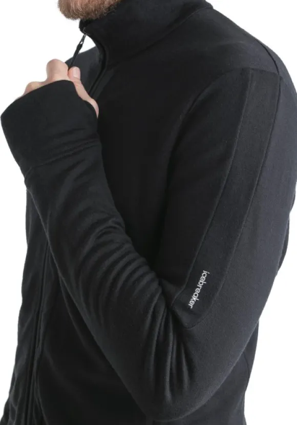 Icebreaker Mer 260 Quantum IV LS Zip välikerros, Black