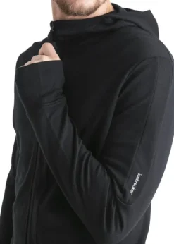 Icebreaker Mer 260 Quantum IV LS Zip Hoodie merinohuppari, Black