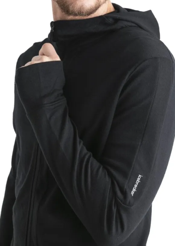 Icebreaker Mer 260 Quantum IV LS Zip Hoodie merinohuppari, Black