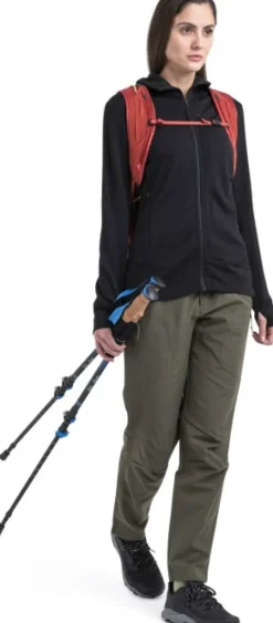 Icebreaker Mer 260 Quantum IV LS Zip Hoodie naisten huppari, Black