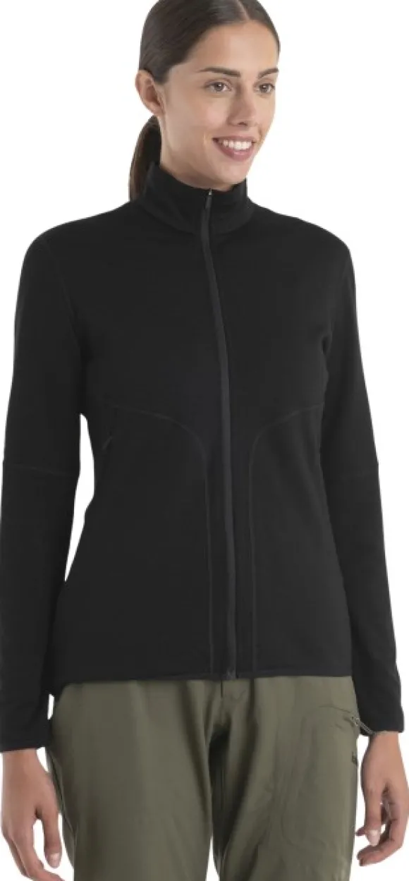 Icebreaker Mer 560 Realfleece Elemental II LS Z naisten välikerros, Black