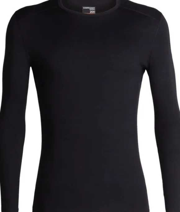 Icebreaker Oasis LS Crewe 200 merinopaita, musta