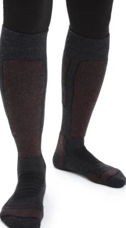 Icebreaker Ski+ Medium OTC naisten sukat, Jet Heather/Espresso/Black