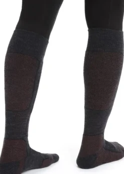 Icebreaker Ski+ Medium OTC naisten sukat, Jet Heather/Espresso/Black