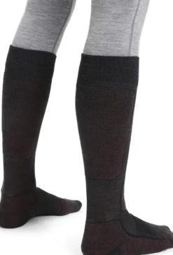 Icebreaker Ski+ Medium OTC sukka, Jet Heather/Espresso/Black