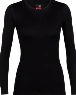 Icebreaker W's Tech LS Crewe 260 Black