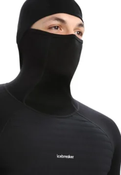 Icebreaker ZoneKnit Insulated LS Hoodie hupullinen kerrastopaita, musta