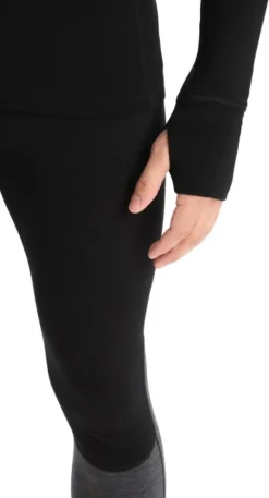 Icebreaker ZoneKnit Insulated LS Hoodie hupullinen kerrastopaita, musta