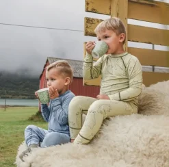 Isbjörn Polarbear Set Baselayer Kids Forest Dew