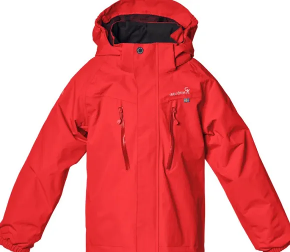 Isbjörn Storm Hardshell Jacket lasten kuoritakki, punainen