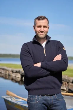 Ivanhoe M'S Hugo Half Zip Wb Navy