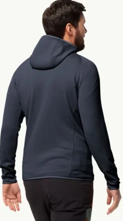 Jack Wolfskin Baiselberg Hooded FZ fleecetakki, Night Blue Heather