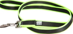 Julius K9 Premium Jogging Leash koiranhihna joustolla, 1,3 m, musta/keltavihreä