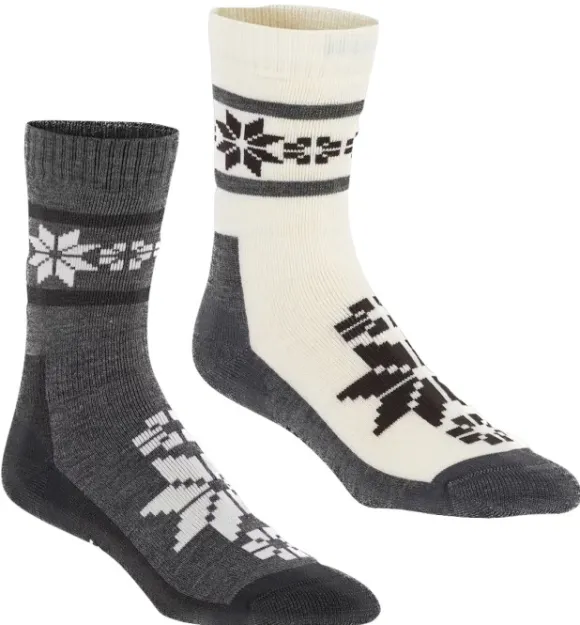 Kari Traa Rusa Sock naisten sukat, 2 paria, Dus Grey