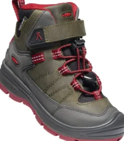 Keen Junior Redwood Mid Waterproof lasten talvikengät, harmaa/punainen