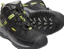 Keen Junior Targhee Mid Waterproof lasten välikausikenkä, Black/Steel Grey