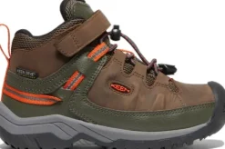 Keen Kids Targhee Mid Waterproof lasten retkeilykenkä, Dark Earth/Forest Night