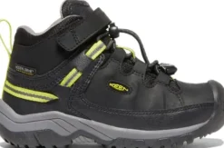 Keen Kids Targhee Mid Waterproof lasten retkeilykenkä, Black/Steel Grey
