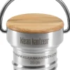 Klean Kanteen Bamboo Loop Cap juomapullon korkki, teräs (Classic-malleihin)