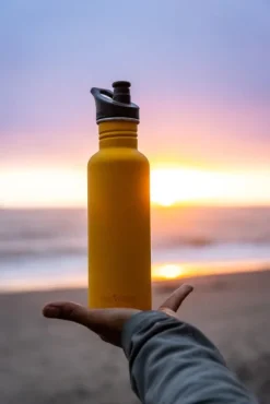 Klean Kanteen Classic pullo, 800ml (Sport Cap), Old Gold